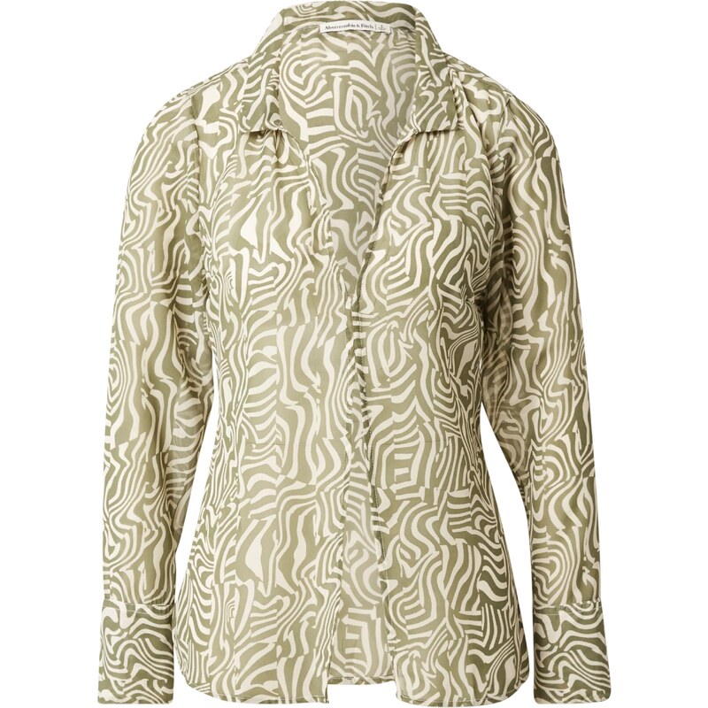 Abercrombie & Fitch Blúzka kaki / šedobiela 54233121