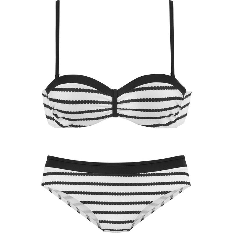 LASCANA Bikiny čierna / biela 54231265