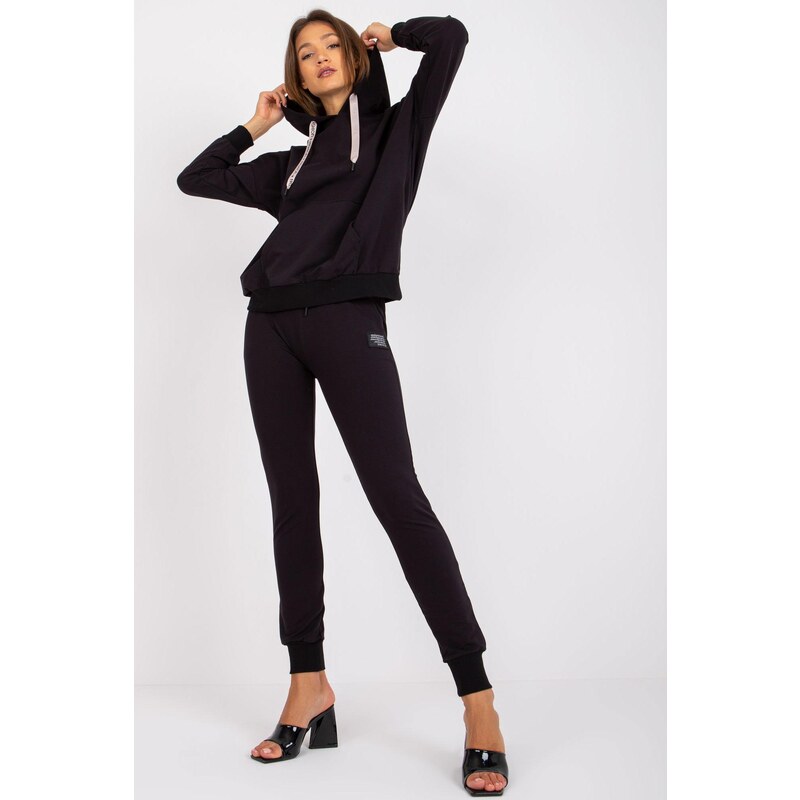 MladaModa Tepláková súprava s kapucňou Alejandra čierna 34086612