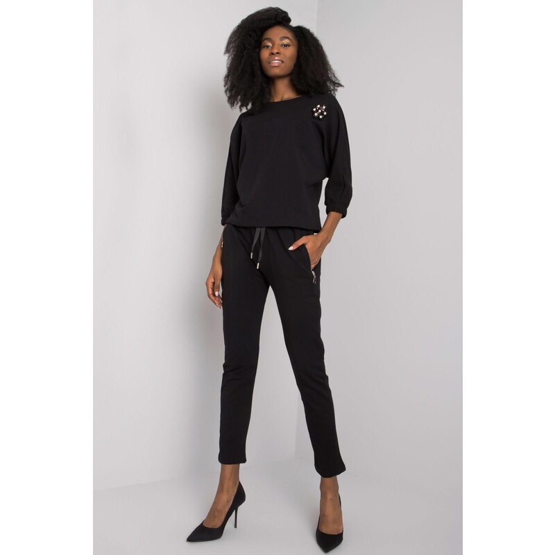 MladaModa Súprava nohavíc a topu s netopierími rukávmi Jane čierna 34086635