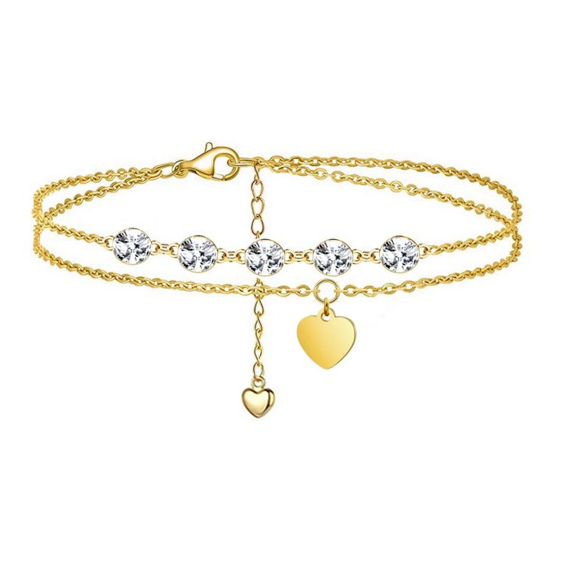 SWAROVSKI Elements Swarovski e. zlatá dámska retiazka na nohu Have 34087264