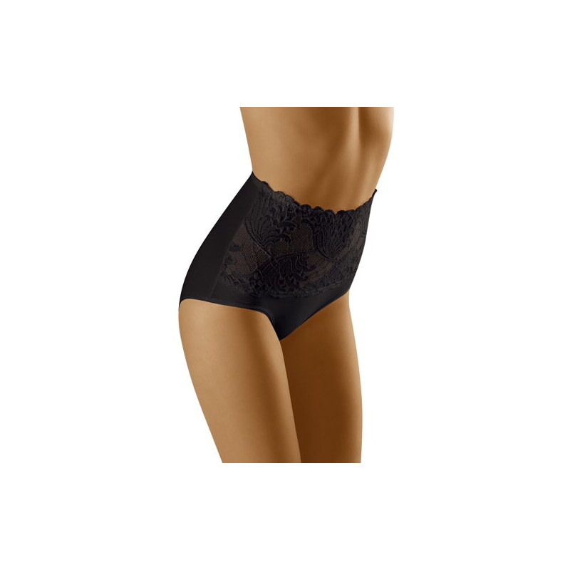 Wol-Bar Sťahovacie nohavičky s vyšším pásom čipkované Kaja čierne, 20151064