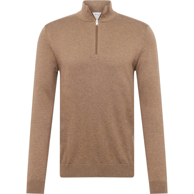 SELECTED Sveter Berg hnedá 49852728