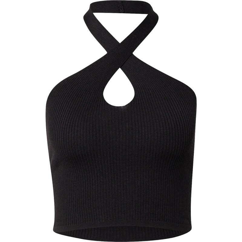 Urban Classics Vyšívaný top čierna 34764684