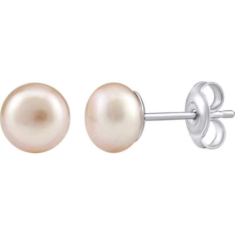 Ligot Strieborné náušnice s ružovou prírodnou perlou 6,5-7 mm GRP07P 46720000