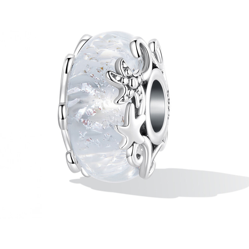 Royal Fashion strieborný prívesok Murano priezračné iskrivé more 55314307