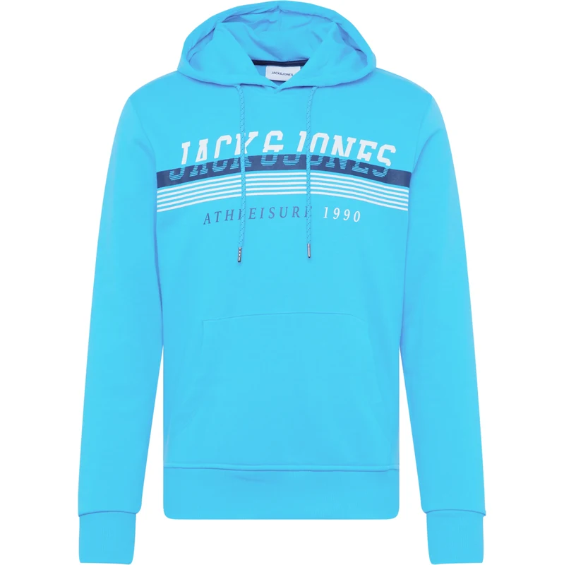 JACK & JONES Mikina Iron námornícka modrá / azúrová / biela 67866904