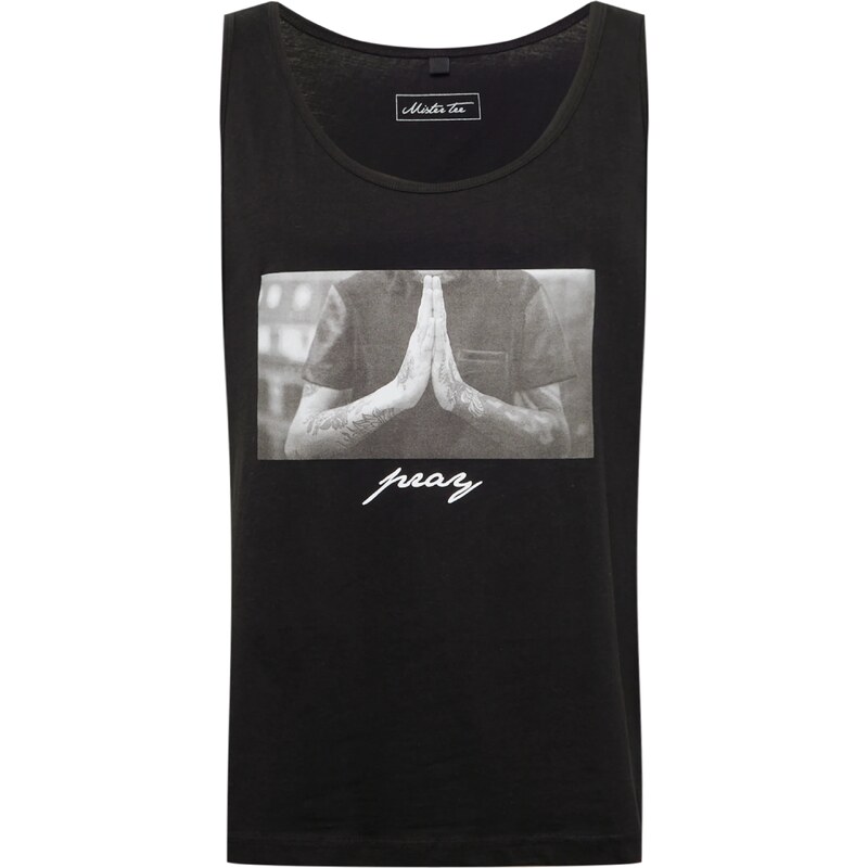 Mister Tee Tričko Pray sivá / čierna / biela 57261159