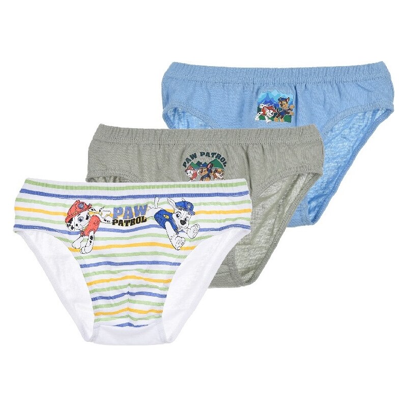 Trojbalenie slipov Paw Patrol - biela/sivá/modrá 34125021