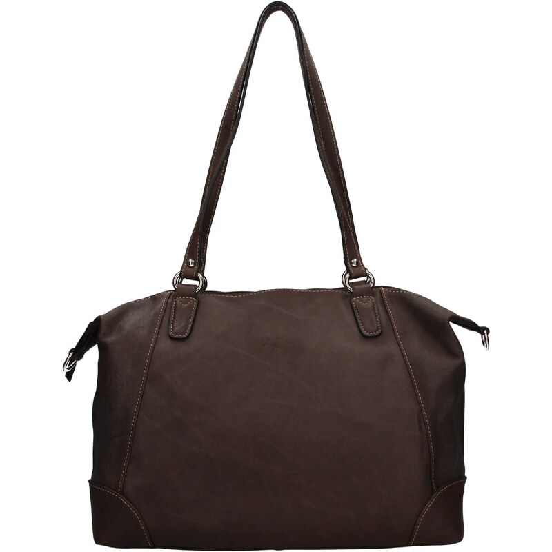 Elegantná dámska kožená kabelka Katana Argenta - tmavo hnedá 48201668