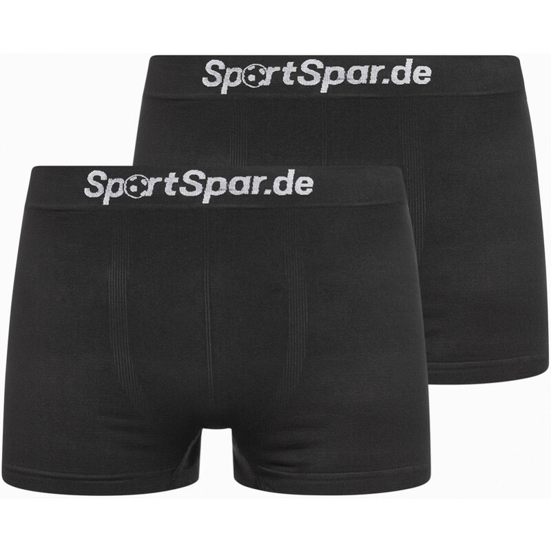 SportSpar Bezšvové Boxerky 2 Pack čierne Čierna M 61764102