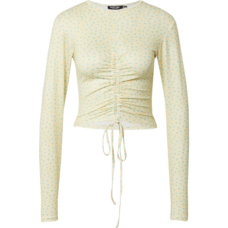 Nasty Gal Tričko žltá / zelená / biela 54630195