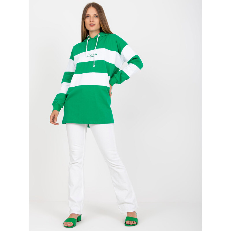 RUE PARIS Sweatshirt-RV-BL-8074.98-white-green 64685040