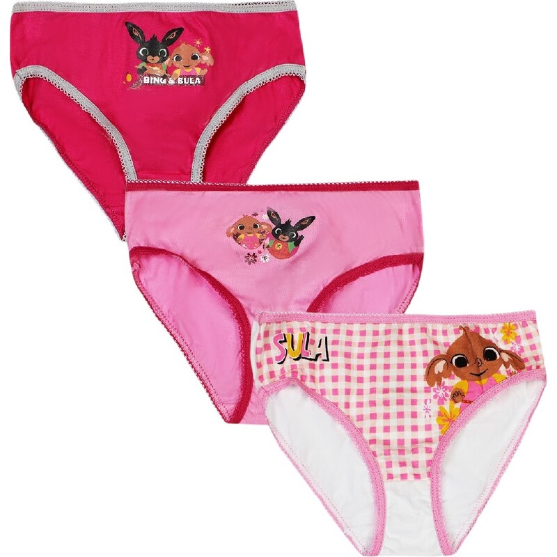 Trojbalenie dievčenských nohavičiek Bing - ružová 34158898