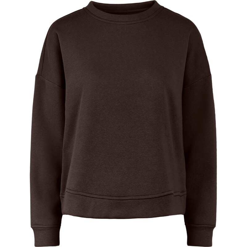 PIECES Mikina Chilli tmavohnedá 67334723