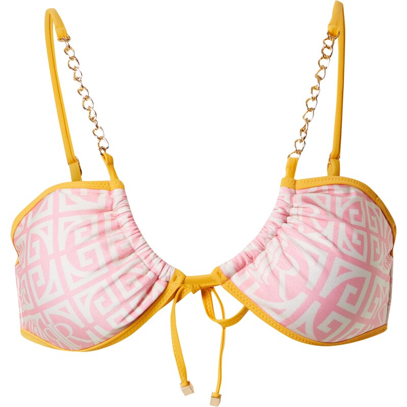 River Island Bikinový top zlatá žltá / ružová / biela 57220385