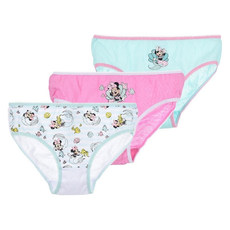 Trojbalenie nohavičiek Disney Minnie Mouse - biela/ružová/modrá 34173709