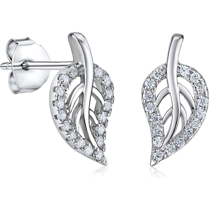 Ligot Strieborné puzetové náušnice ELIA so zirkónmi JJJHE0009 46719796