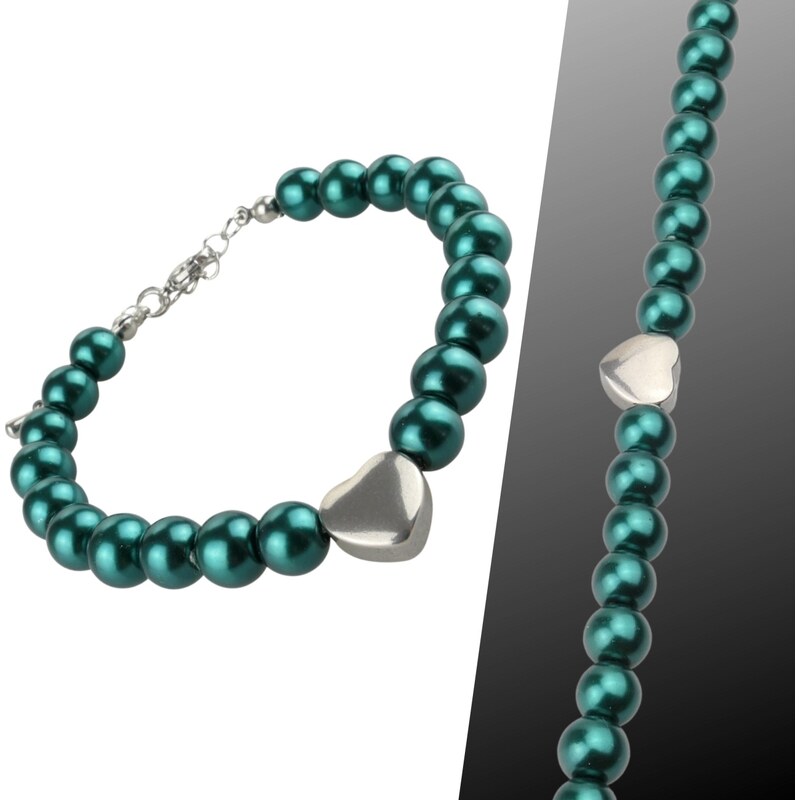 CITY STORM Dámsky náramok z voskových peral v zelenej farbe so 66888794