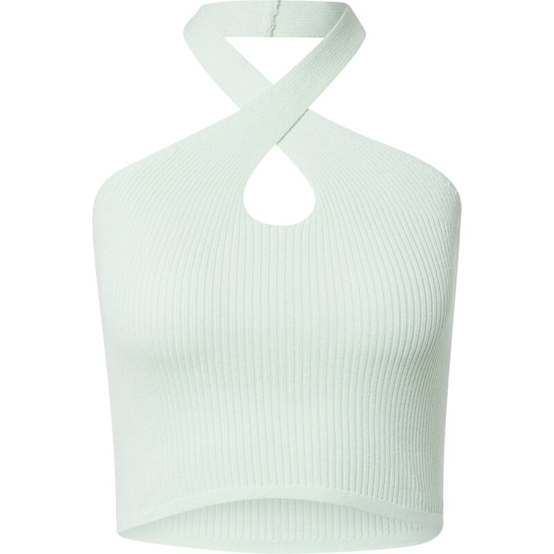 Urban Classics Vyšívaný top pastelovo zelená 34764697