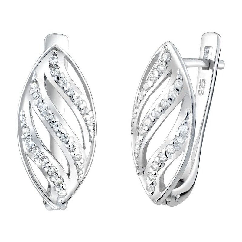 Ligot Strieborné náušnice VERIA so zirkónmi FNJE0053QR 46719715