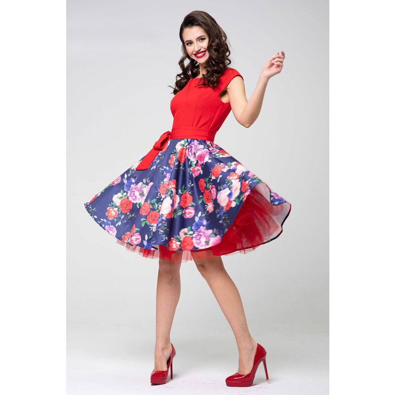 Glara Dámske šaty s kvetinami 34528550