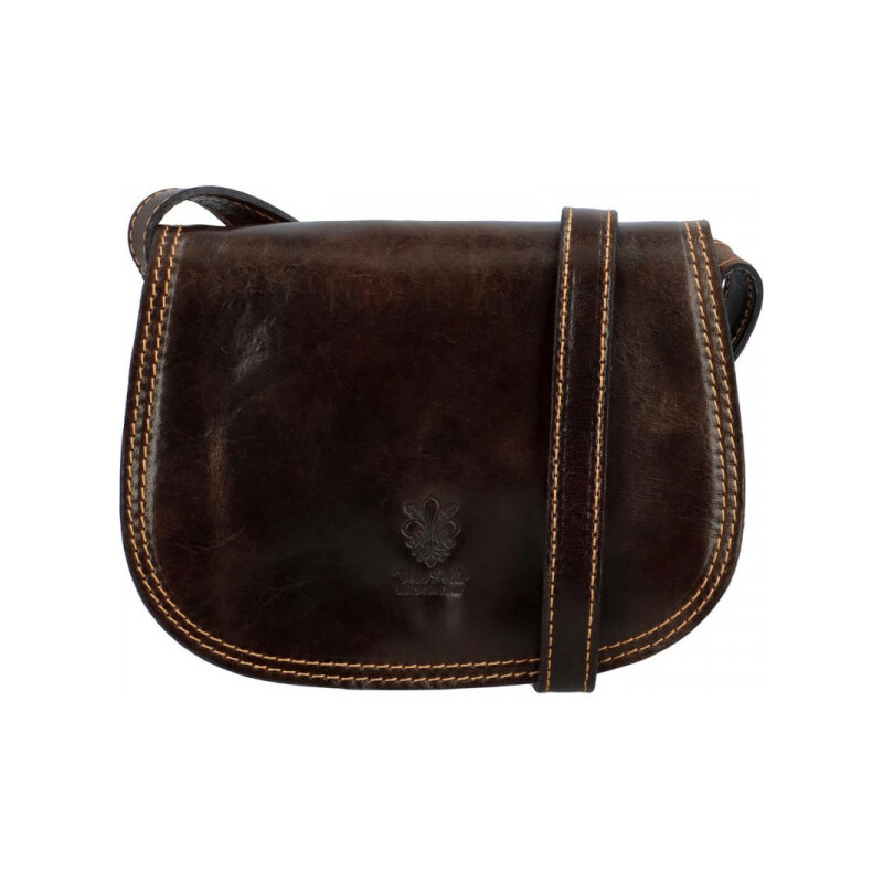 Delami Vera Pelle Dámska kožená crossbody tmavo hnedá - Delami Belinda 66667065