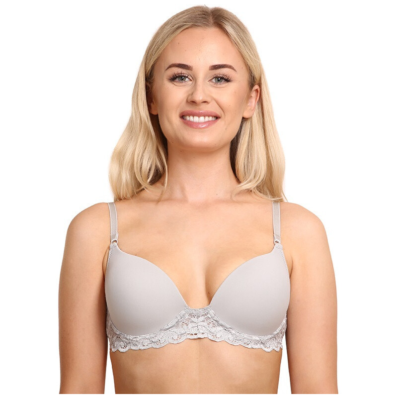 Dámska podprsenka Gina vystužená s kosticami sivá (17007) 75C 66694288