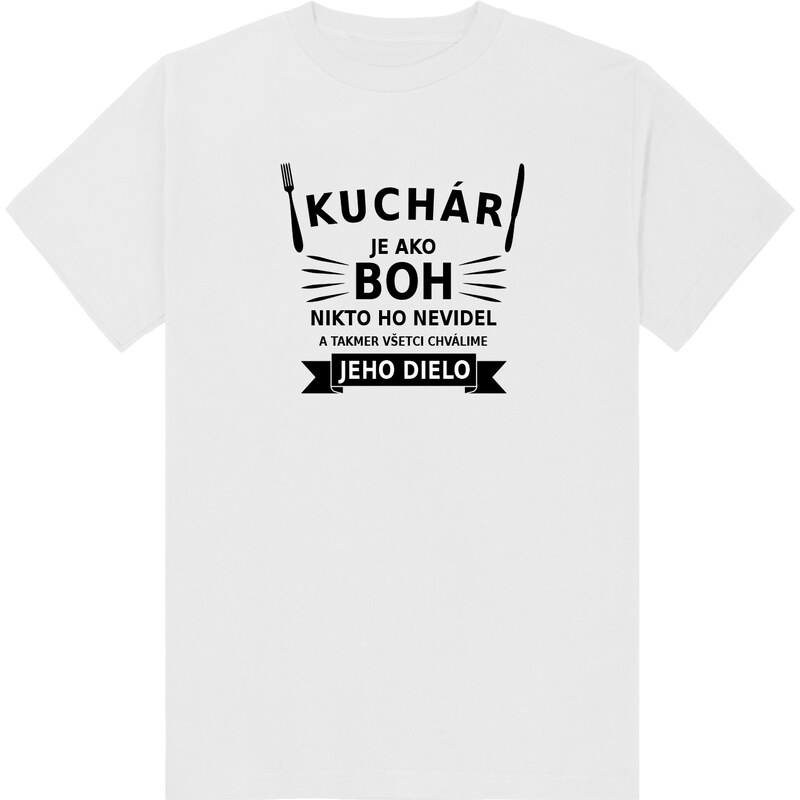 paradoo Pánske tričko "Kuchár ako Boh"