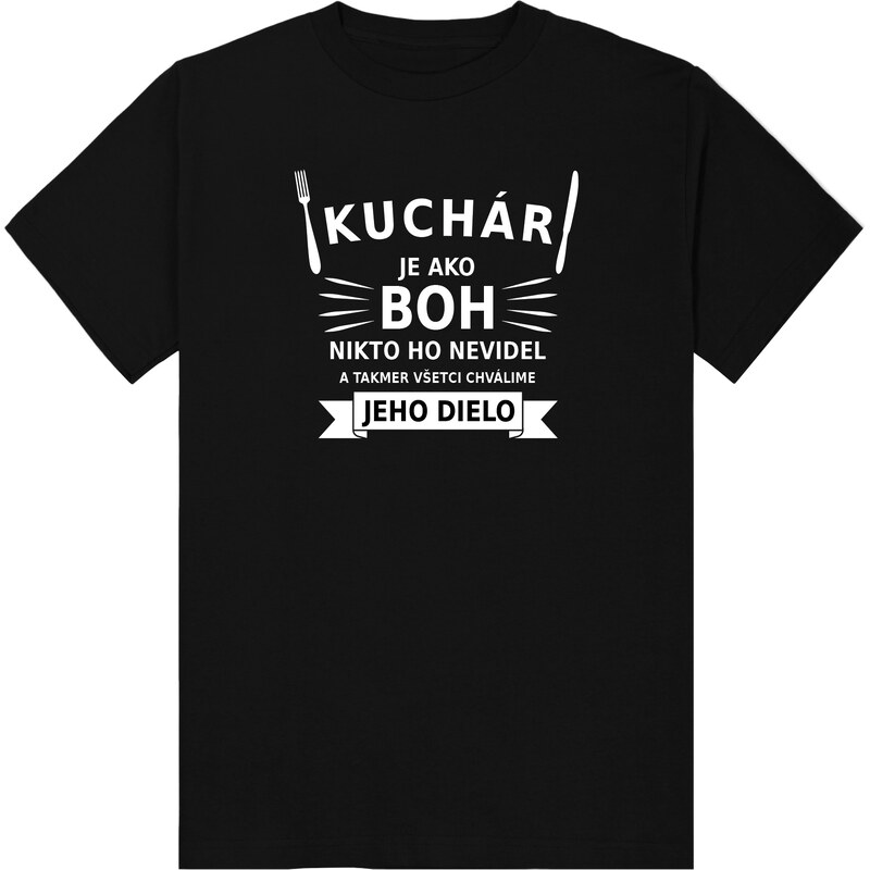 paradoo Pánske tričko "Kuchár ako Boh"