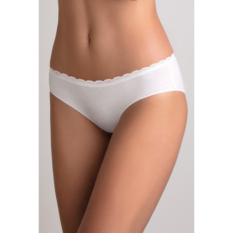 Glara Bavlnené nohavičky s ozdobným pásom - výhodné balenie 3 ks 36989005