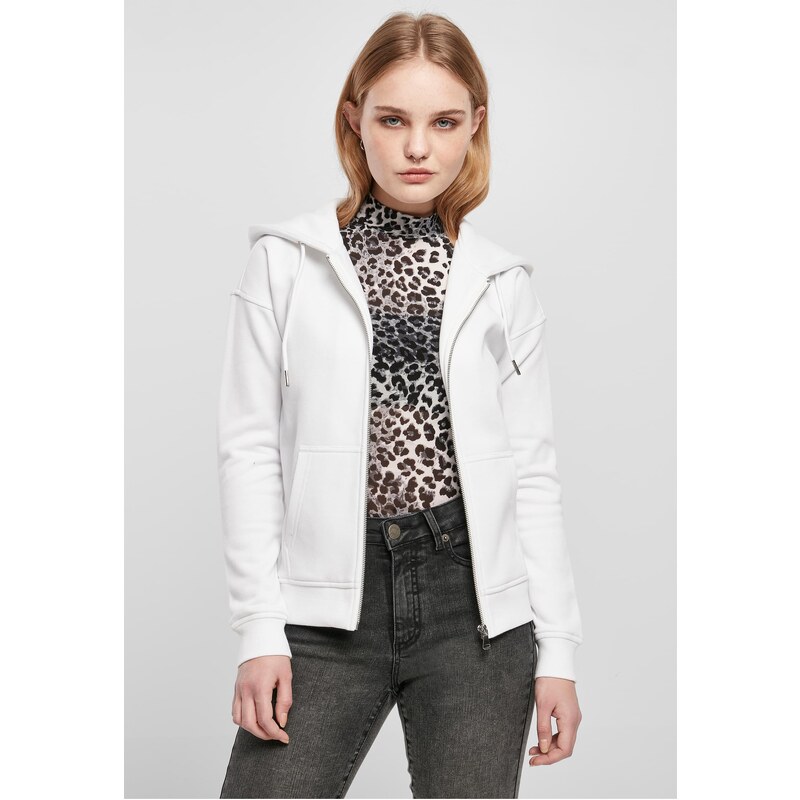 Urban Classics Womens classic zip-up hoodie in black 64689622