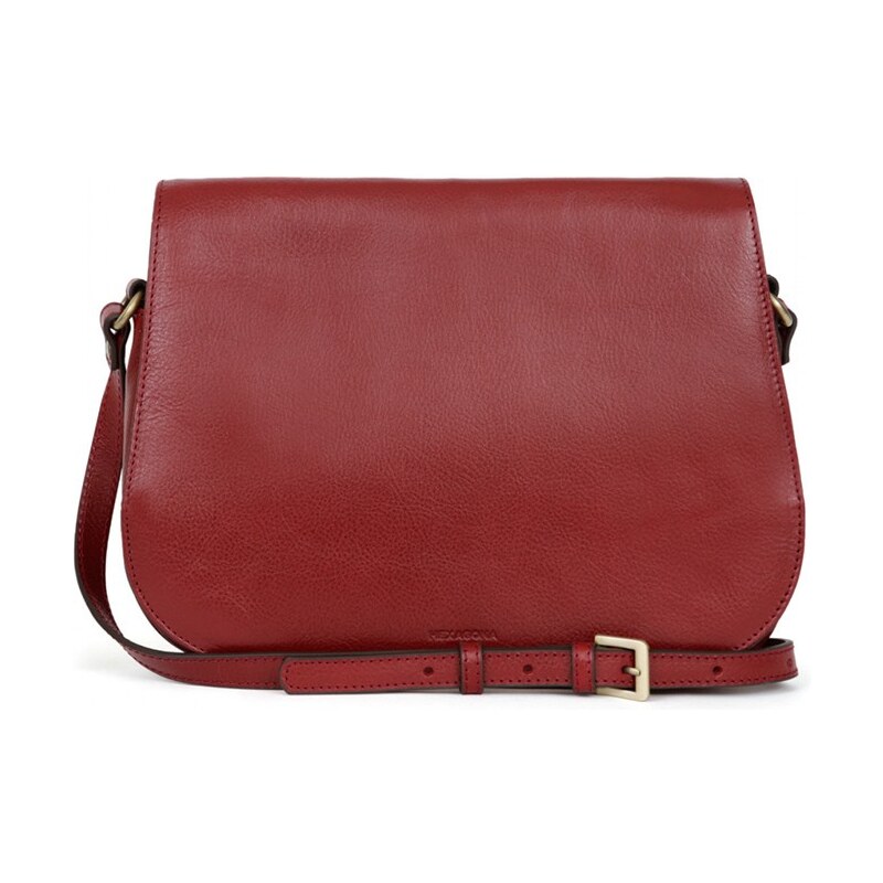 Dámska kožená kabelka Hexagona Giada - červená 51038021