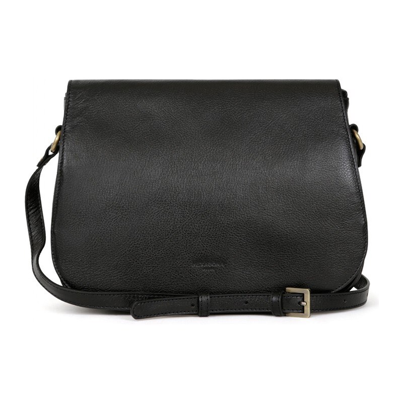 Dámska kožená kabelka Hexagona Giada - čierna 51038022