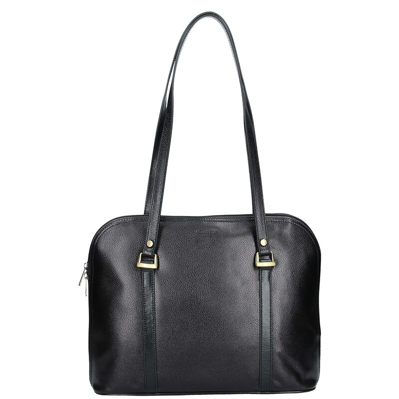 Dámska kožená kabelka Hexagona Vonela - čierna 48227494