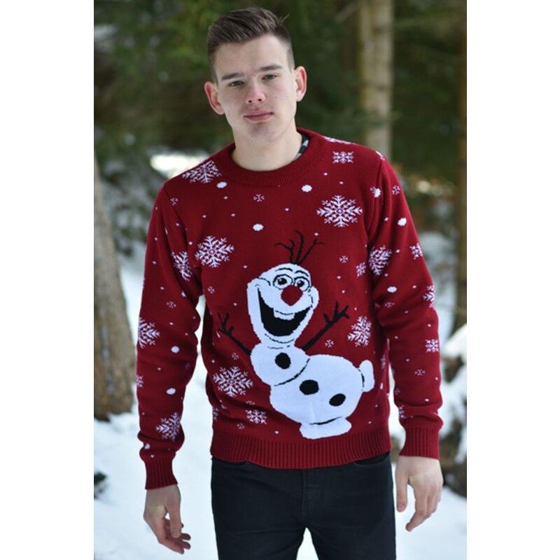 Ewident Vianočný pánsky pulóver Olaf