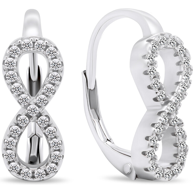Brilio Silver Trblietavé strieborné náušnice Nekonečno EA444W 66587797