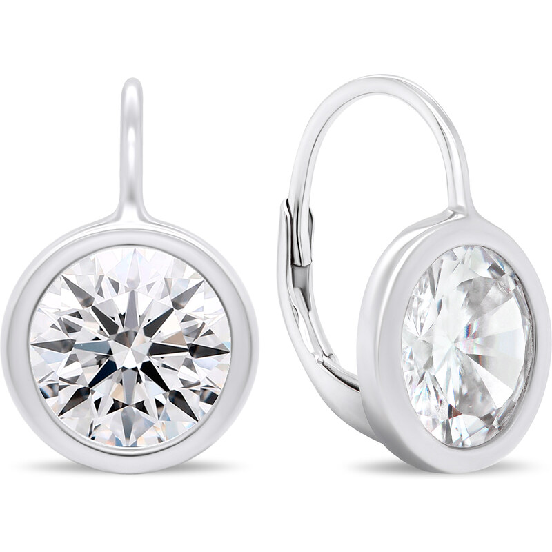 Brilio Silver Elegantné strieborné náušnice s čírymi zirkónmi EA383W 67895709