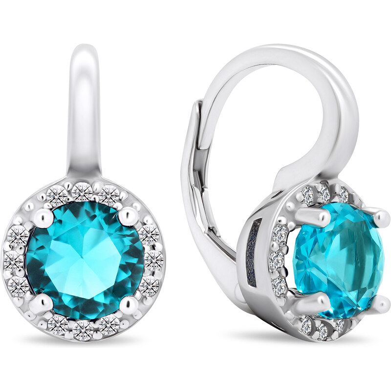 Brilio Silver Jedinečné strieborné náušnice so zirkónmi EA431WAQ 66587005