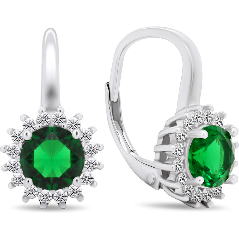 Brilio Silver Trblietavé strieborné náušnice so zirkónmi EA423WG 66586668