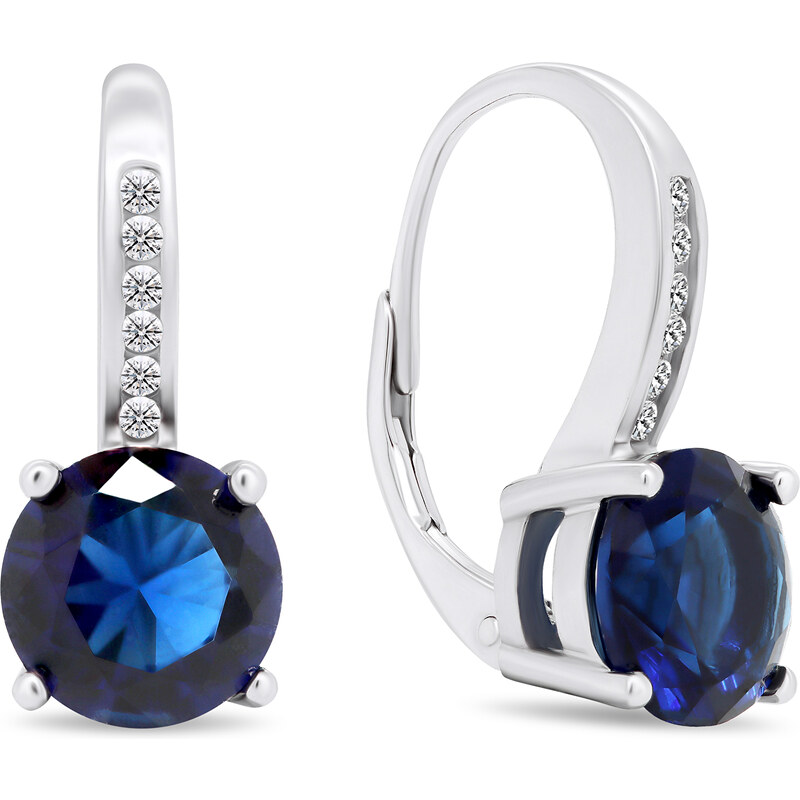 Brilio Silver Moderné strieborné náušnice so zirkónmi EA427WB 66579416