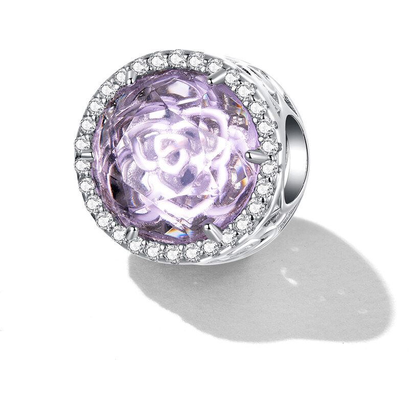 Royal Fashion strieborný prívesok Romantická ruža 54878984