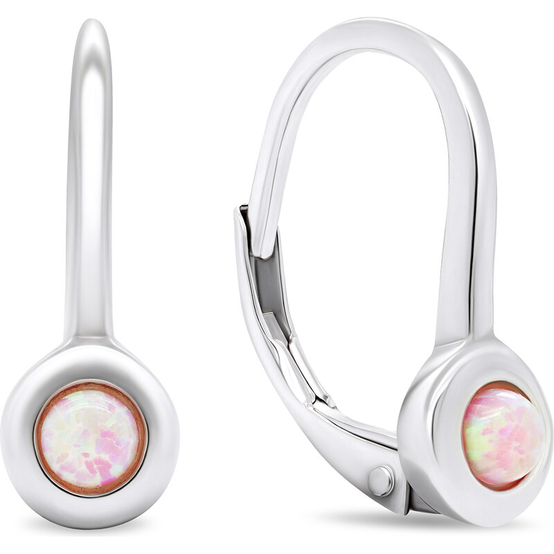 Brilio Silver Pôvabné strieborné náušnice so syntetickými opálmi 66579948