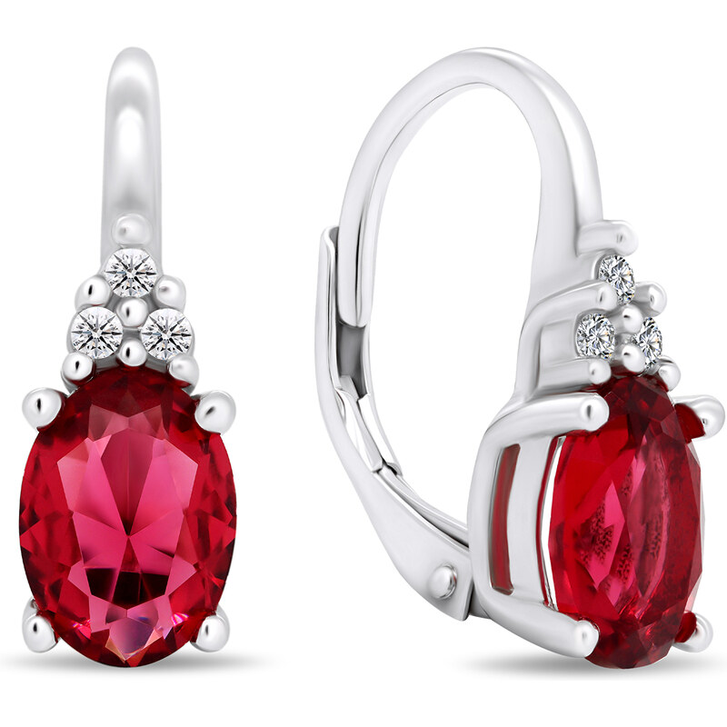 Brilio Silver Jedinečné strieborné náušnice so zirkónmi EA428WR 66583996