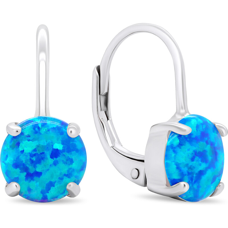 Brilio Silver Očarujúce strieborné náušnice so syntetickými opálmi 66579564