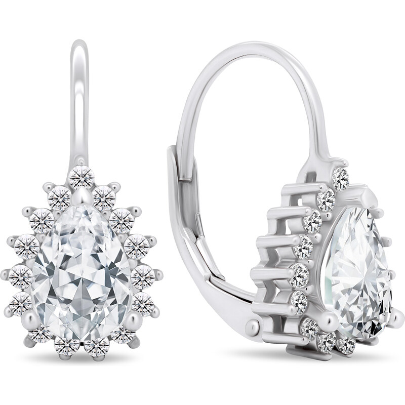 Brilio Silver Trblietavé strieborné náušnice s čírymi zirkónmi EA403W 66585476