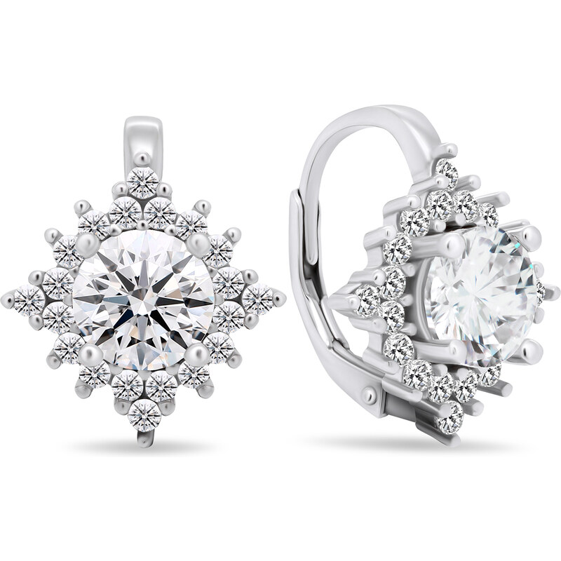 Brilio Silver Dych vyrážajúce strieborné náušnice s čírymi zirkónmi 66581724