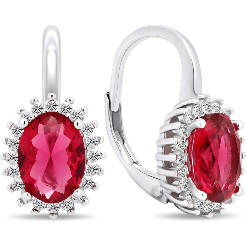 Brilio Silver Luxusné strieborné náušnice so zirkónmi EA422WR 66578243