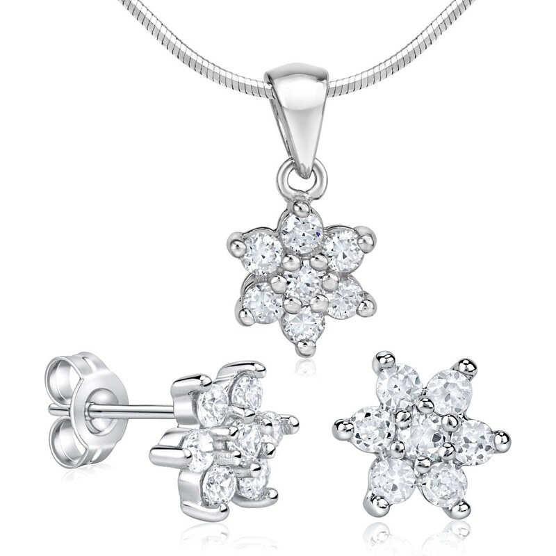 Ligot Krásny decentný strieborný set so zirkónmi JJJSET142 46719515