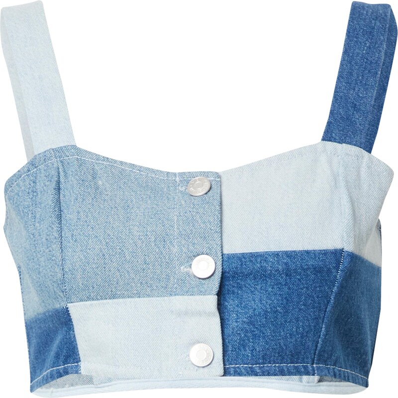 Monki Top modrá / modrá denim / svetlomodrá 67866988